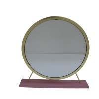Acme Adao Vanity Mirror & Stool, Faux Fur, Mirror, Pink & Gold Finish Ac00934(D0102H7C1B8)