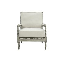 Acme Saraid Accent Chair, Beige Linen & Gray Oak Finish Ac01165(D0102H7C1D8)