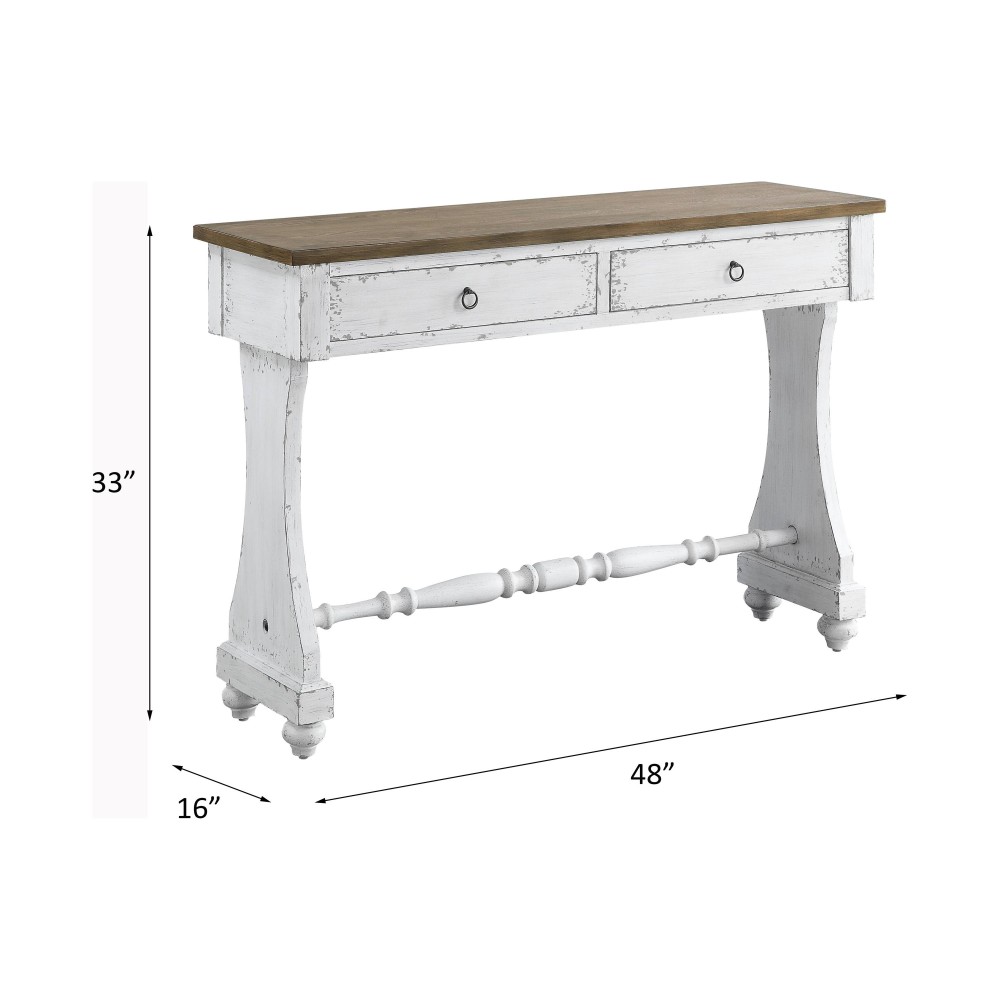 Acme Carminda Console Table In Antique White Finish Ac00281(D0102H7C1Ht)