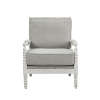 Acme Saraid Accent Chair, Gray Linen & Light Oak Finish Ac01164(D0102H7C1Px)
