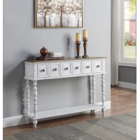 Acme Bence Console Table In Dark Charcoal & Antique White Finish Ac00280(D0102H7C1Xj)
