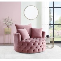 Acme Zunyas Accent Chair Wswivel, Pink Velvet Ac00291(D0102H7C1Xp)