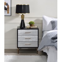 Acme Myles Nightstand, Black, Silver & Gold Finish Ac00842(D0102H7C1Y6)