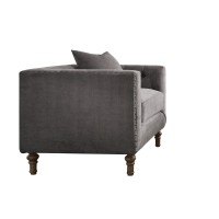 Acme Sidonia Chair & 1 Pillow In Gray Velvet 53582(D0102H7C24J)