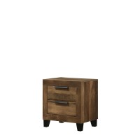 Acme Morales Nightstand, Rustic Oak Finish 28593(D0102H7C29T)