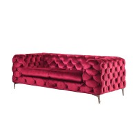 Acme Adam Loveseat In Red Velvet 52796(D0102H7C2F2)