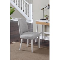 Taylor Chair With White Leg And Gray Fabric(D0102H7C2Jp)