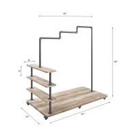 Acme Brantley Hanger Rack In Oak & Sandy Gray Finish Ac00431(D0102H7Cb22)