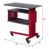 Acme Cargo Accent Table Wwall Shelf In Red Ac00361(D0102H7Cbuj)