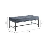 Acme Brantley Bench In Gray Velvet & Sandy Gray Finish Ac00428(D0102H7Cbv6)