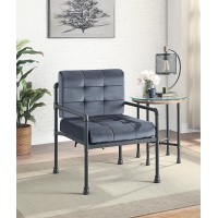 Acme Brantley Chair In Gray Velvet & Sandy Gray Finish Ac00429(D0102H7Cbz6)