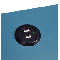 Acme Byzad Side Table (Usb Charging Dock), Teal 97742(D0102H7Cc2P)