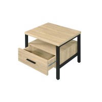 Acme Yawan Accent Table, Oak & Black Finish 97970(D0102H7Cchx)