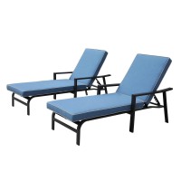 Chaise Lounge, Blue, Set Of 2(D0102H7Ccyx)
