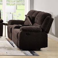 Acme Madden Loveseat Wconsole (Motion), Brown Chenille 55446(D0102H7Cg12)