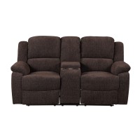 Acme Madden Loveseat Wconsole (Motion), Brown Chenille 55446(D0102H7Cg12)