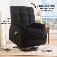 Acme Ipompea Velvet Tufted Recliner In Black