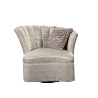Acme Athalia Swivel Chair W1 Pillow, Shimmering Pearl 55307(D0102H7Cgn8)
