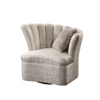 Acme Athalia Swivel Chair W1 Pillow, Shimmering Pearl 55307(D0102H7Cgn8)
