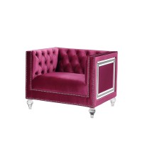 Acme Heibero Chair, Burgundy Velvet 56897(D0102H7Cgut)