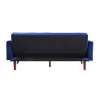 Acme Tanitha Adjustable Sofa, Blue Velvet & Natural Finish 57205(D0102H7Cgz8)