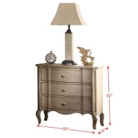 Acme Chelmsford Nightstand In Antique Taupe 26053(D0102H7Ci4T)