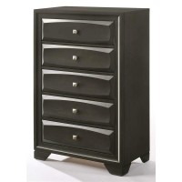 Acme Soteris 5 Drawer Chest In Antique Gray