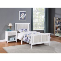Connelly Twin Bed Whiterockport Gray(D0102H7Cin8)