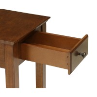 Acme Bertie Side Table In Walnut 82836(D0102H7Cj4X)