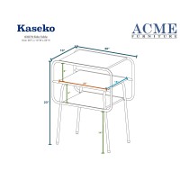 Acme Kaseko End Table, Oak & Black 83870(D0102H7Cjlt)