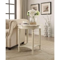 Acme Fordon End Table In Antique White 82922(D0102H7Cjqp)