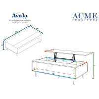 Acme Avala Coffee Table Wlift Top, Walnut & Black 83140(D0102H7Cjrx)