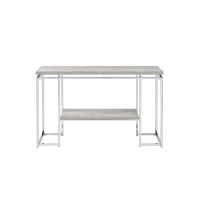 Acme Chafik Sofa Table, Natural Oak & Chrome 85373(D0102H7Cjyx)