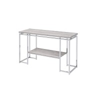 Acme Chafik Sofa Table, Natural Oak & Chrome 85373(D0102H7Cjyx)