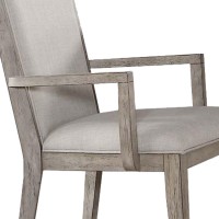 Acme Rocky Arm Chair (Set-2) - - Fabric & Gray Oak