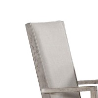 Acme Rocky Arm Chair (Set-2) - - Fabric & Gray Oak