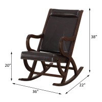 Acme Triton Rocking Chair In Espresso Pu & Walnut 59535(D0102H7Cl7T)