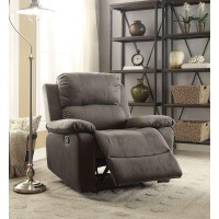 Acme Bina Recliner (Motion) In Charcoal Polished Microfiber 59525(D0102H7Clhx)