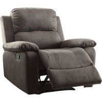 Acme Bina Recliner (Motion) In Charcoal Polished Microfiber 59525(D0102H7Clhx)