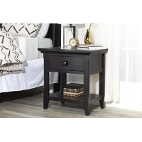 Overland Nightstand Forever Black(D0102H7Clqp)