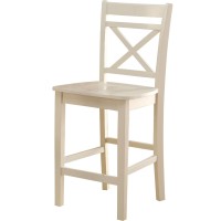 Acme Tartys Counter Height Chair (Set-2) In Cream 72547(D0102H7Clrx)