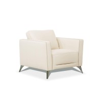 Acme Malaga Chair, Cream Leather 55007(D0102H7Cq7J)