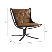 Acme Carney Accent Chair, Coffee Top Grain Leather 59831(D0102H7Cq88)