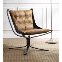 Acme Carney Accent Chair, Coffee Top Grain Leather 59831(D0102H7Cq88)