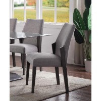 Acme Bernice Side Chair (Set-2), Fabric & Gray Oak (2Pc1Ctn) 72292(D0102H7Cqd6)