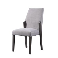 Acme Bernice Side Chair (Set-2), Fabric & Gray Oak (2Pc1Ctn) 72292(D0102H7Cqd6)