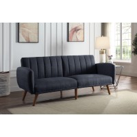 Acme Bernstein Adjustable Sofa, Gray Linen & Walnut Finish 57192(D0102H7Cqi8)
