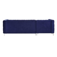 Acme Sullivan Sectional Sofa, Navy Blue Velvet 55490(D0102H7Cqip)