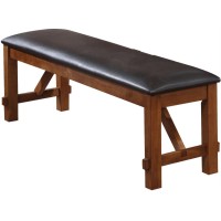 Acme Furniture 70004 Apollo Bench In Espresso Pu & Walnut/Wood