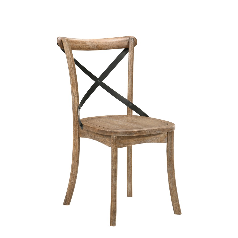 Kendric Side Chair (Set-2) Rustic Oak 71777(D0102H7Cqm8)